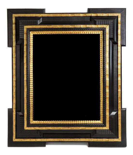 Appraisal: Sale Lot A Continental Ebonized and Parcel Gilt Mirror italian