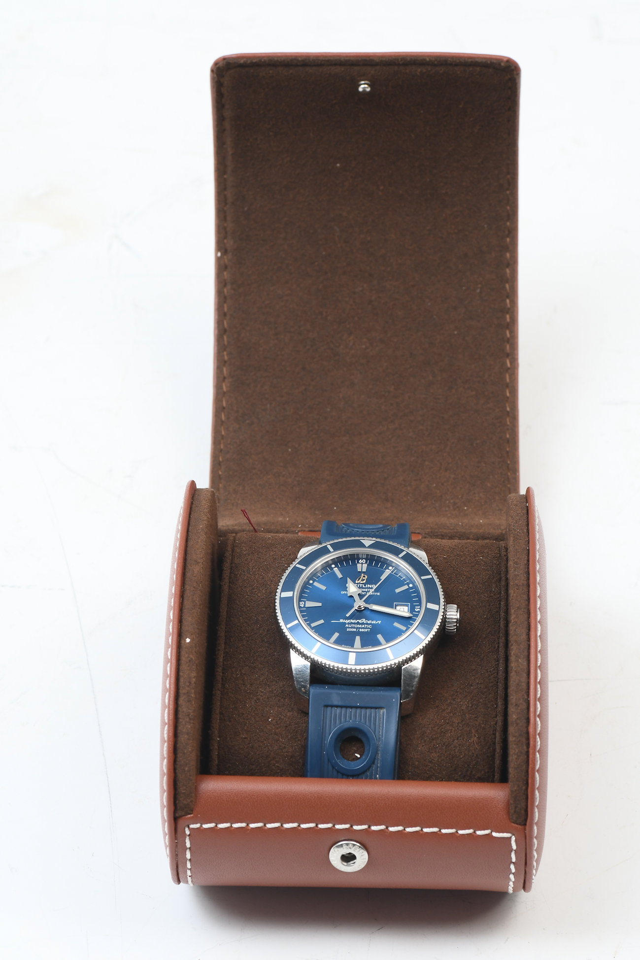 Appraisal: BREITLING SUPEROCEAN HERITAGE BLUE MENS WATCH A Great watch with