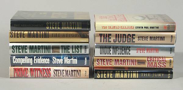 Appraisal: MARTINI STEVE books including The Simeon Chamber NY Jacket Signed