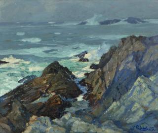 Appraisal: William Ritschel N A ''Eventide Carmel Highlands Cal'' Carmel seascape