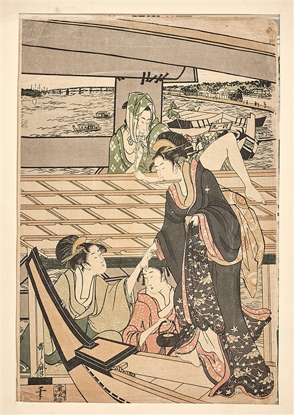 Appraisal: Two Japanese woodblock prints by Kitagawa Utamaro - x larger