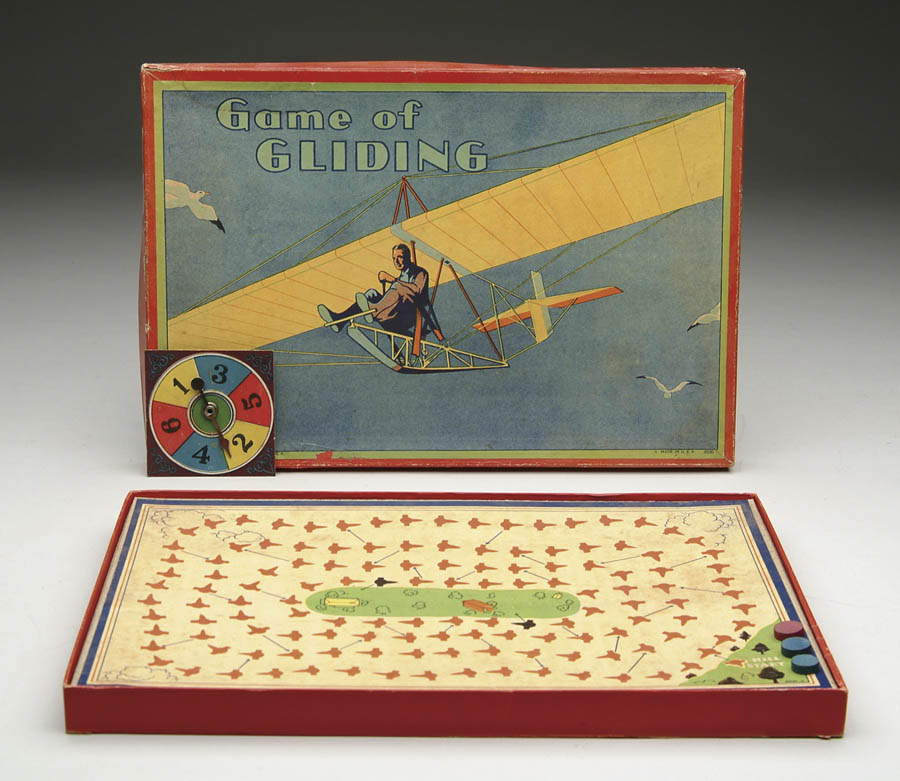 Appraisal: OLD LITHO MILTON BRADLEY GAME GLIDING The colorful box depicts