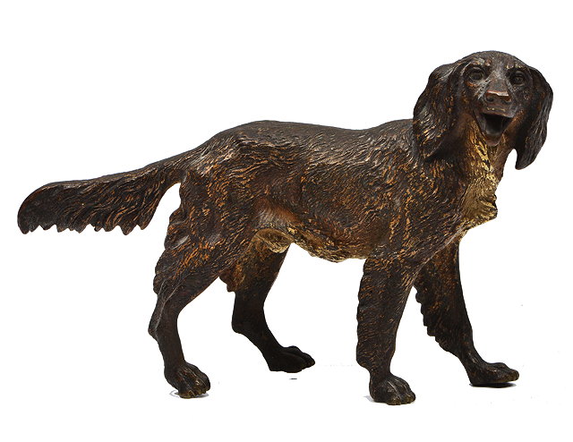 Appraisal: AN AUSTRIAN COLD PAINTED BRONZE FIGURE OF A SPANIEL cm