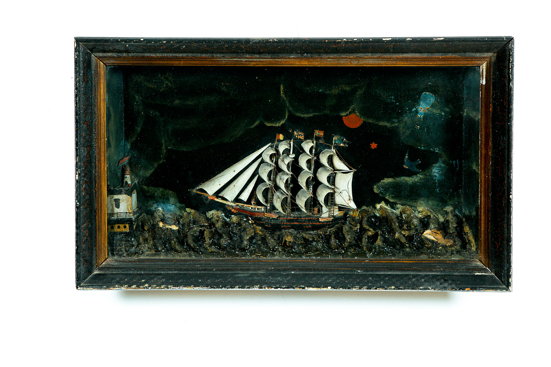 Appraisal: SHIP DIORAMA American late th century mixed media Sailing ship