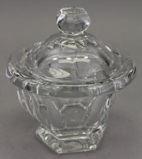 Appraisal: French Baccarat Covered Jar French Baccarat Covered Jar Marked 'Baccarat