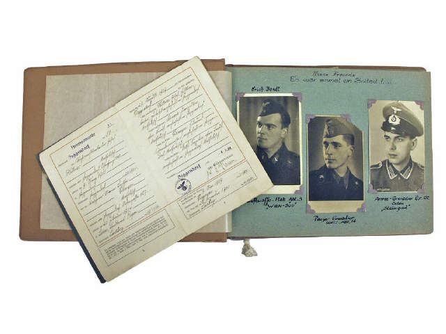 Appraisal: German WWII Soldier's photo album including original photos death cards