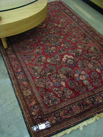 Appraisal: Semi-Antique Persian Lilihan Area Rug ' x ' minor wear