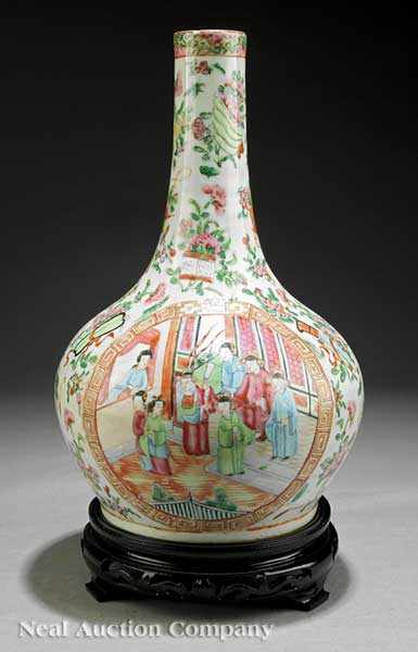 Appraisal: A Chinese Famille Rose Porcelain Bottle Vase th c the