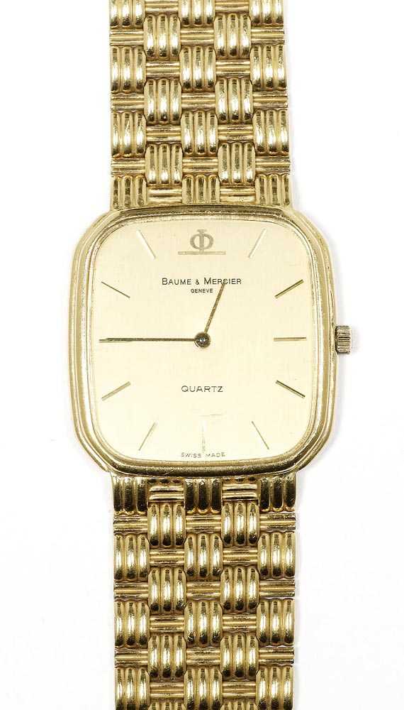 Appraisal: GENTLEMAN'S WRISTWATCH BAUME MERCIER s Yellow gold g Ref -