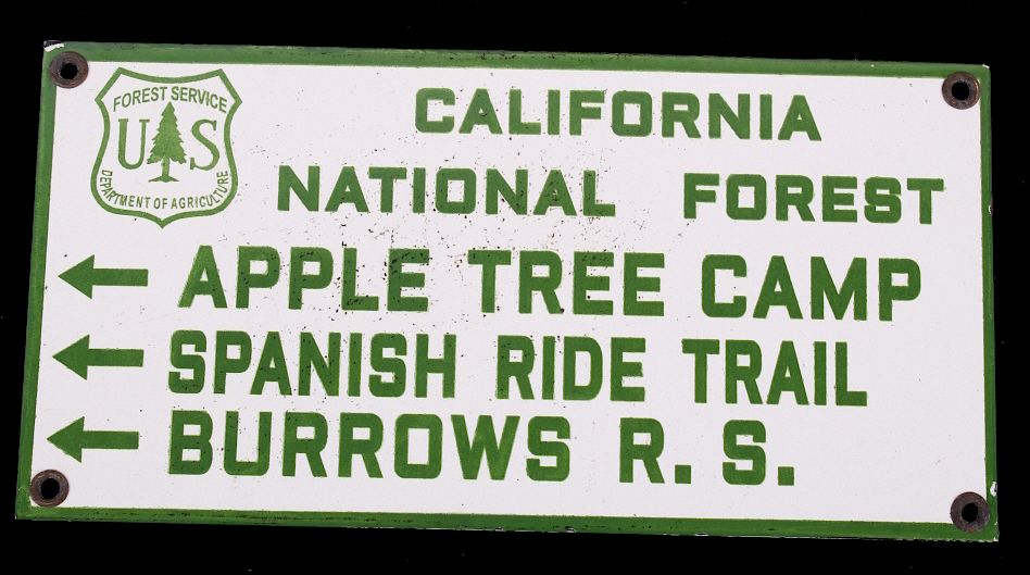 Appraisal: California National Forest Porcelain Enamel Sign For auction in this