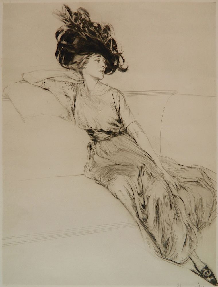 Appraisal: Etienne Drian drypoint Etienne Drian French - - Lady on