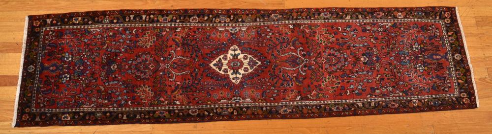 Appraisal: MEHRABAN Hall runner Classic Mehraban design of central medallion in