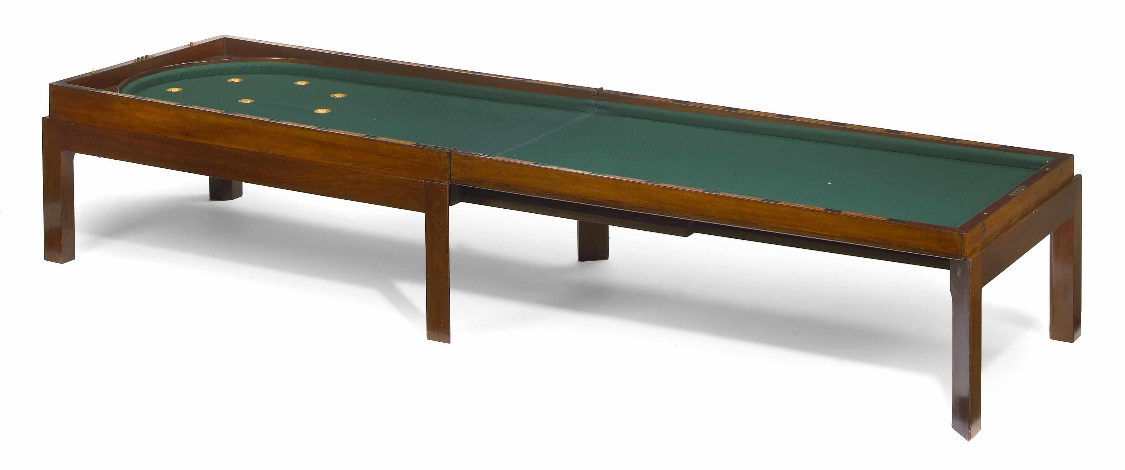 Appraisal: A Victorian mahogany bagatelle table on later stand th century