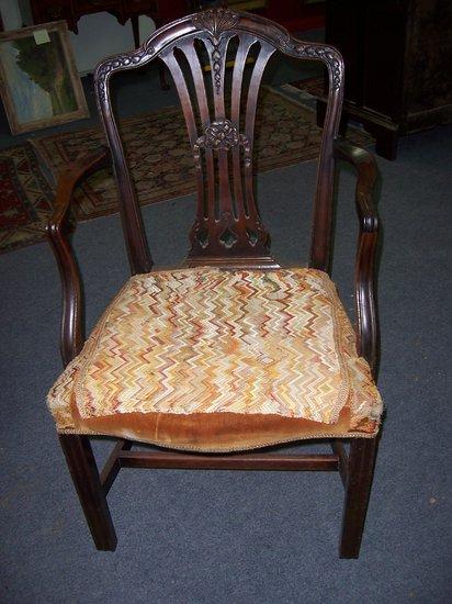 Appraisal: An th Century style carver chair the crest with carved