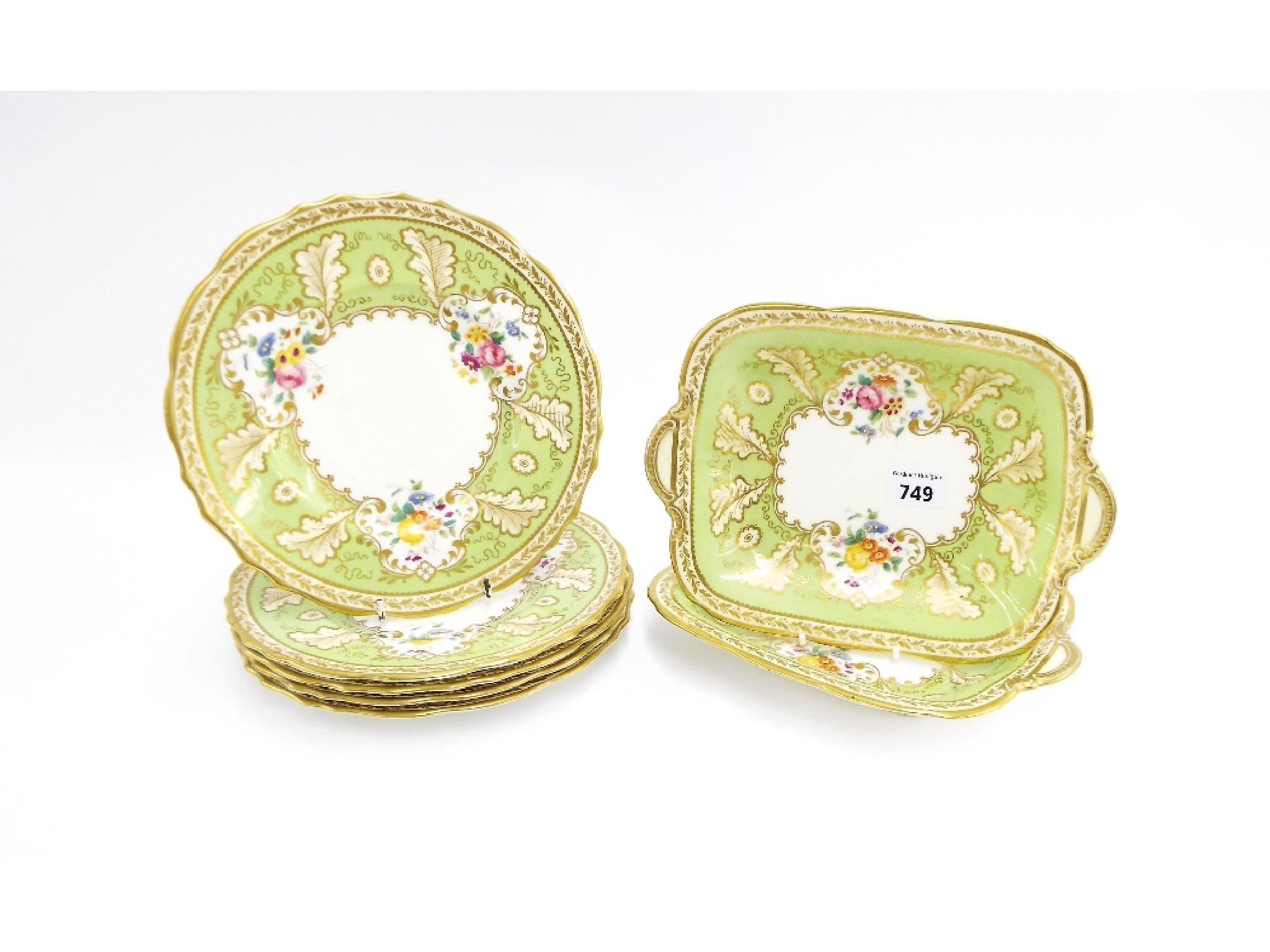 Appraisal: Cauldon China part dessert service comprising two dishes and five