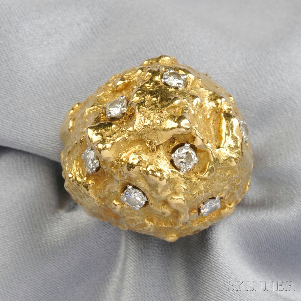 Appraisal: kt Gold and Diamond Ring David Webb designed as a