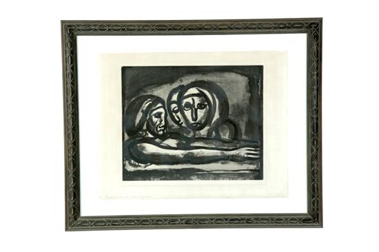 Appraisal: PRINT BY GEORGE RENAULT FRENCH - Aquatint drypoint and etching