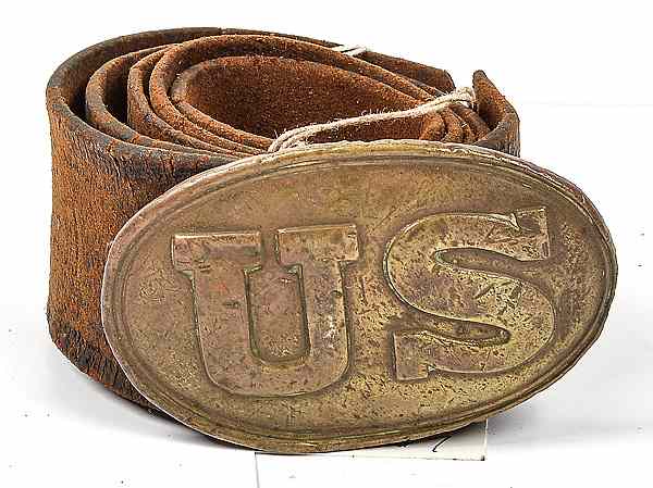 Appraisal: U S Civil War Belt and Buckle U S Civil