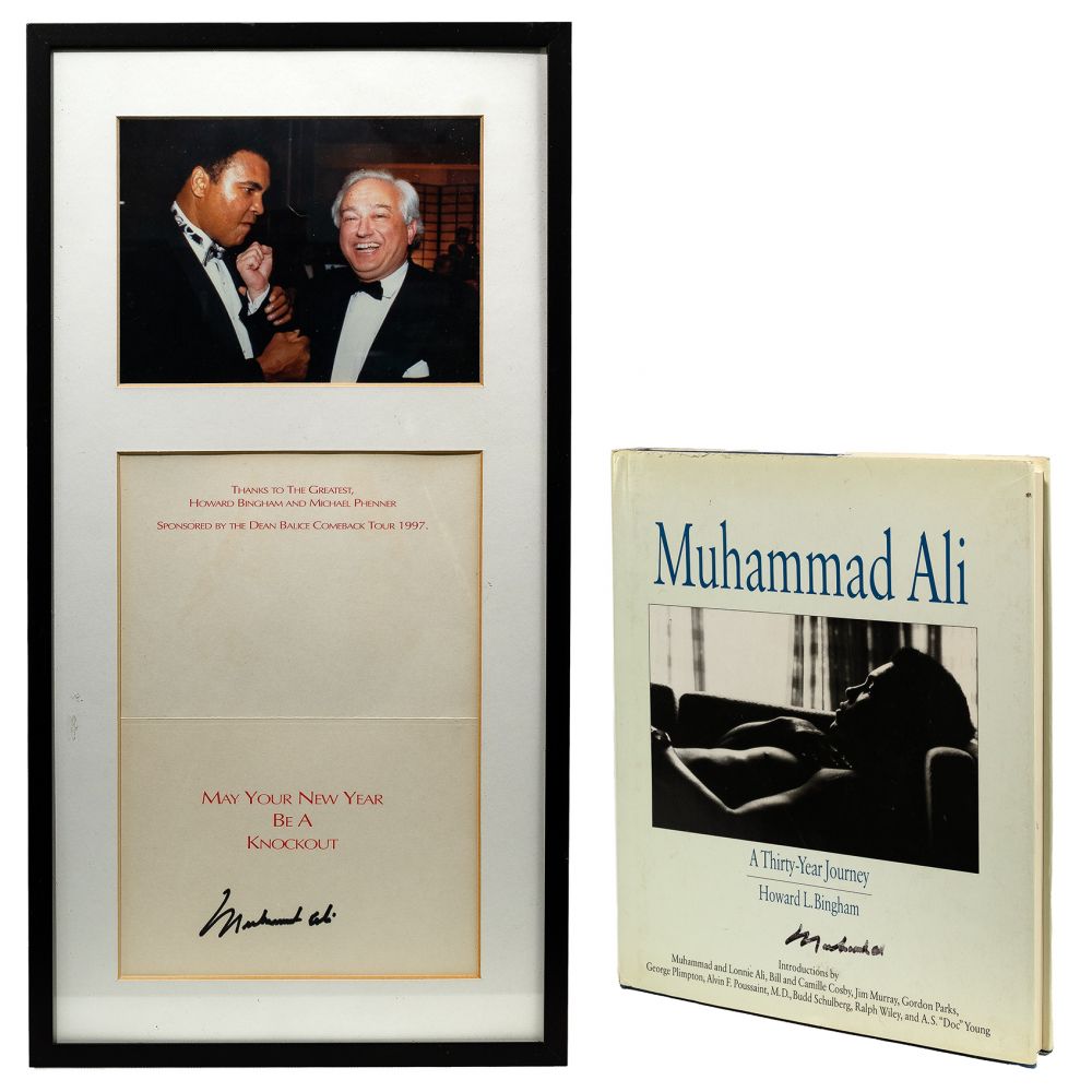 Appraisal: SIGNED MUHAMMAD ALI MEMORABILIA items including a st edition hardcover