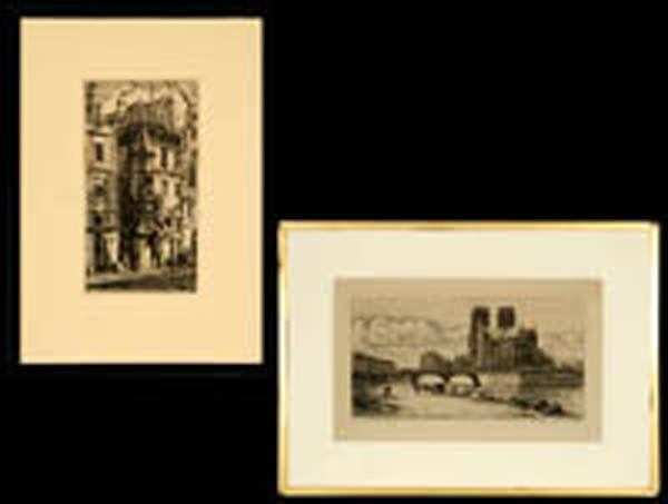 Appraisal: Charles Meryon - Charles Meryon - French Two works ''Rue