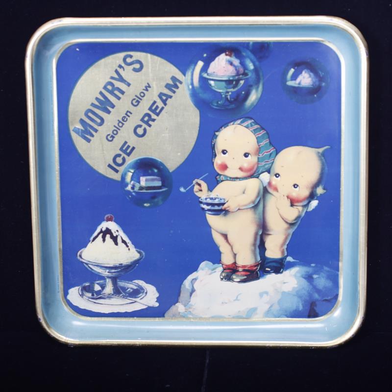 Appraisal: Rose O'Neill Kewpie Doll tin litho advertising tray for Mowry's