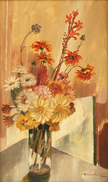 Appraisal: Adrian Feint - Still Life with Mixed Bunch oil on