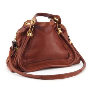 Appraisal: Chlo Brown Leather Paraty Satchel Gold tone hardware Shoulder strap