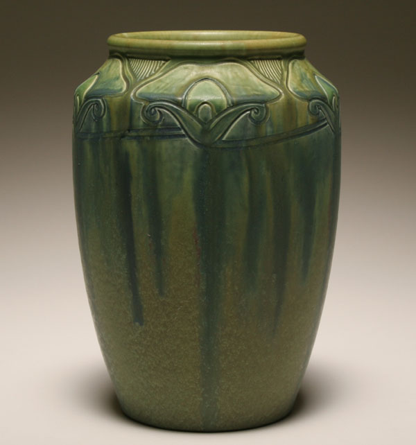 Appraisal: Rookwood art pottery vase by William Hentschel blue over matte