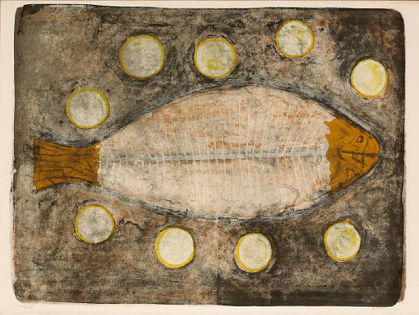 Appraisal: Rufino Tamayo Mexican - Demi-Poisson P Lithograph in colors on