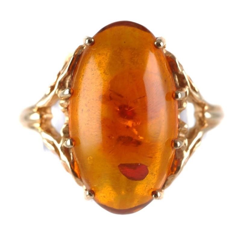 Appraisal: Size - Amber cabochon about long grams shipping info This