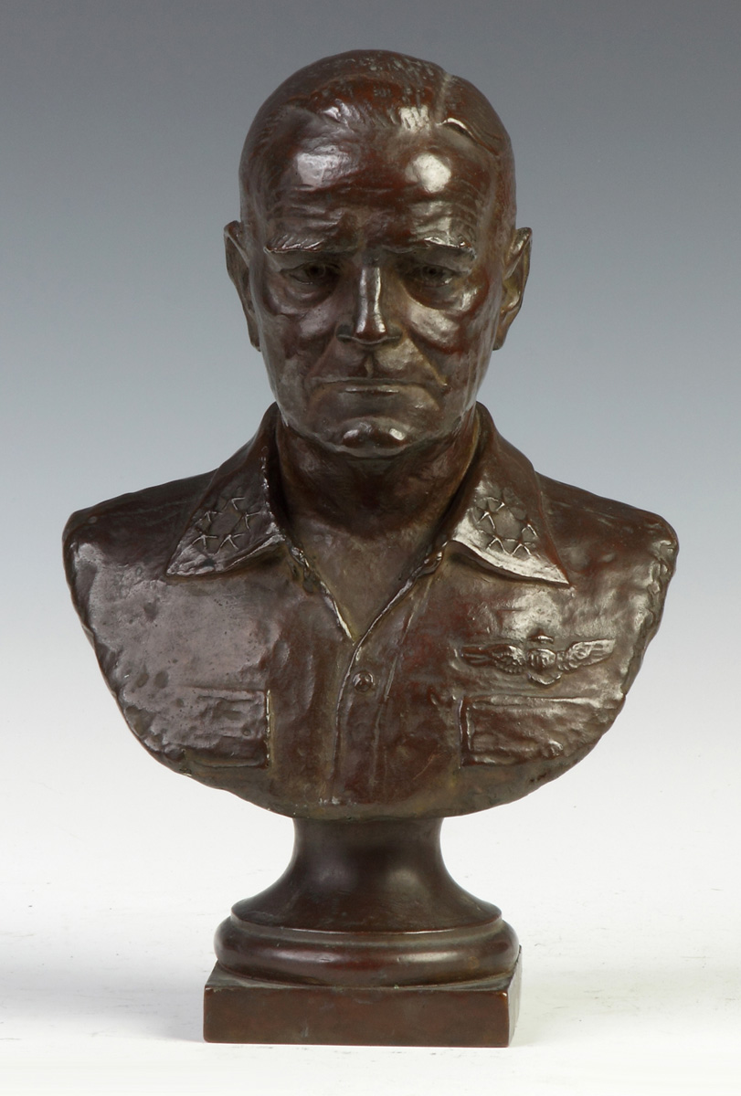 Appraisal: Whuper Williams Bronze Sculpture Reduced from bust of Halsey Sgn