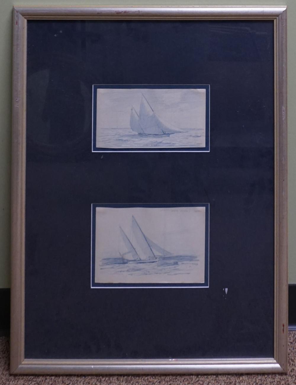 Appraisal: LOUIS J FEUCHTER AMERICAN - BUGEYES TWO SKETCHES FRAMED AS