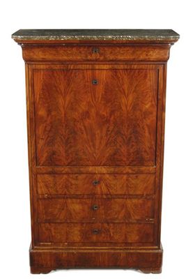 Appraisal: A th century continental mahogany secretaire a abbatant the moulded