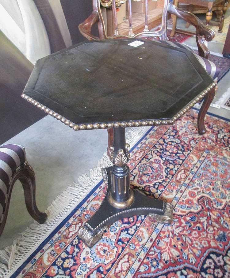 Appraisal: REGENCY STYLE OCTAGONAL LAMP TABLE Drexel Heritage for Lillian August