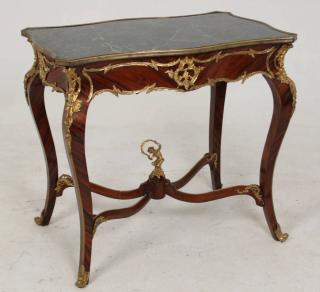 Appraisal: FRENCH EMPIRE STYLE BRONZE MOUNTED SALON TABLE FRENCH EMPIRE STYLE