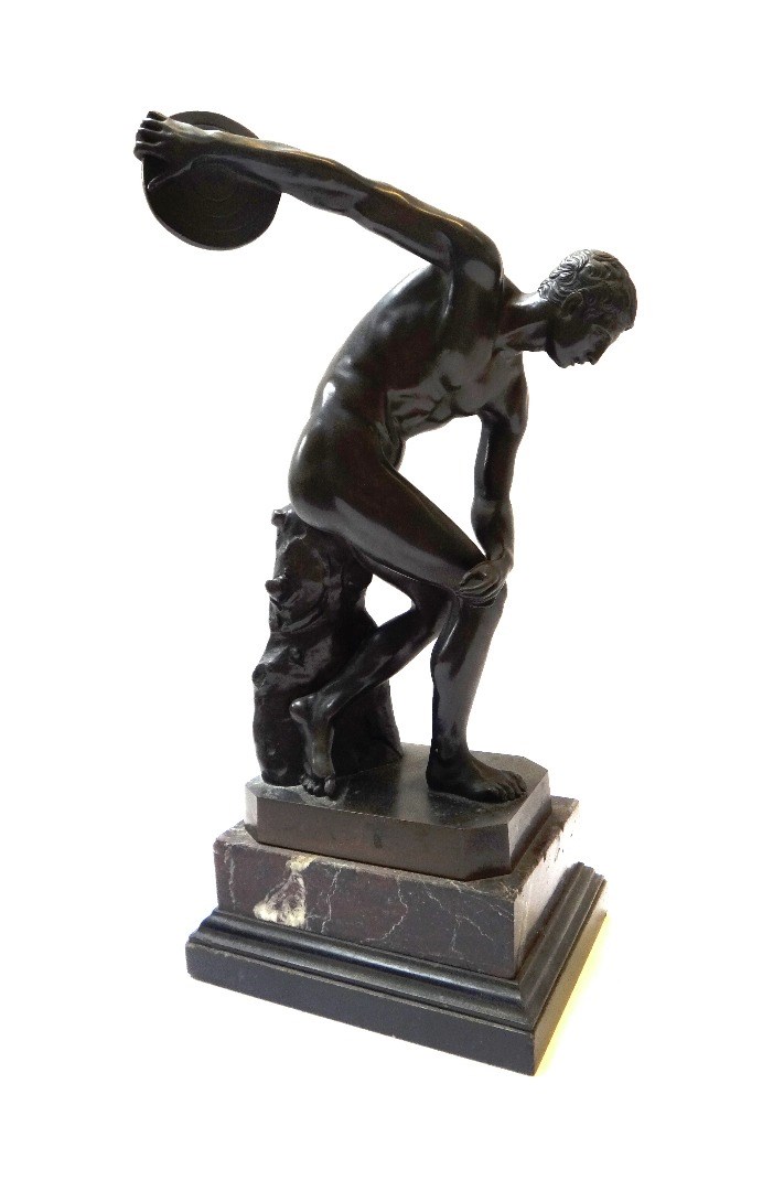 Appraisal: An Italian patinated bronze figure of Discobolus late th century