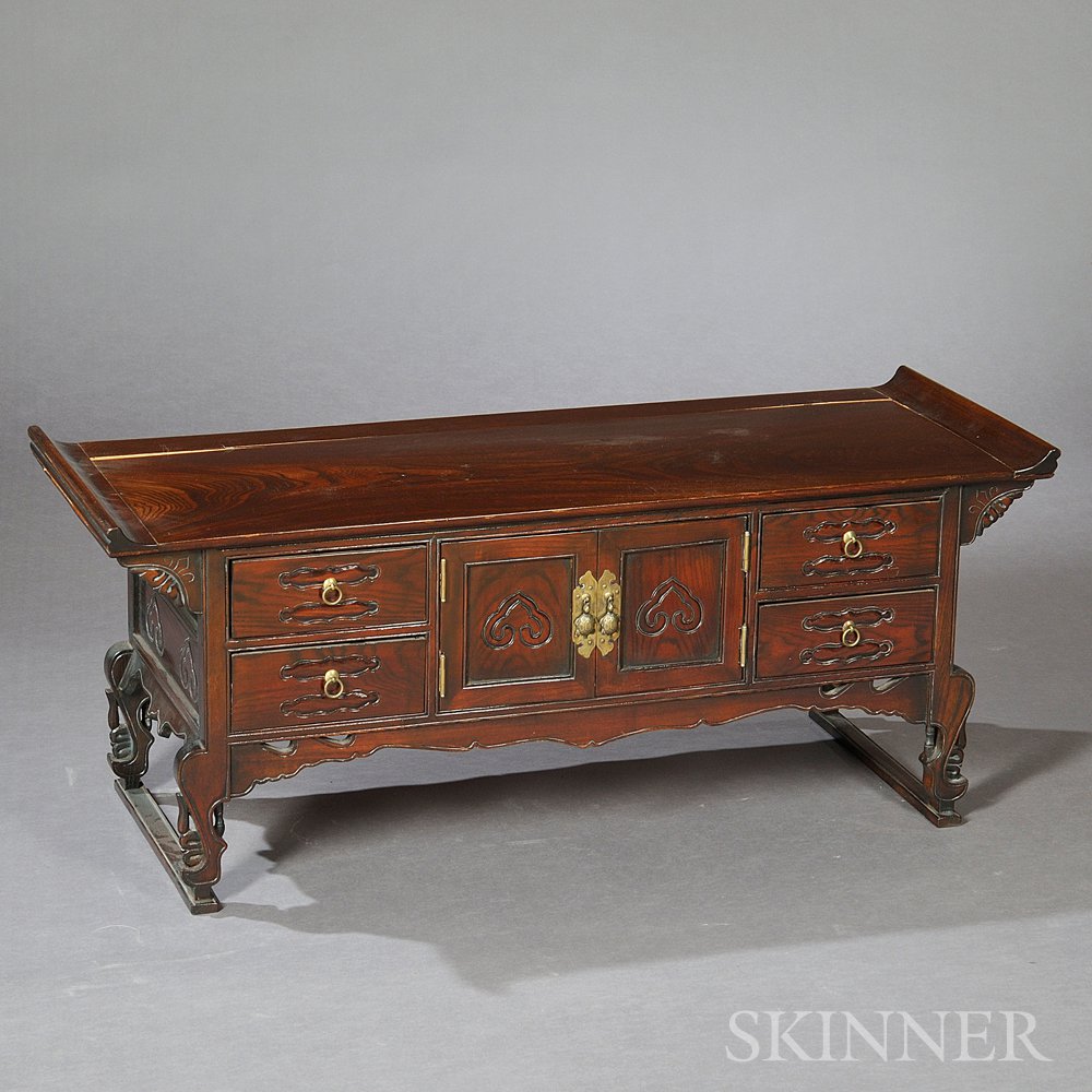 Appraisal: Study Desk Gyeongsang Korea th century with four drawers and