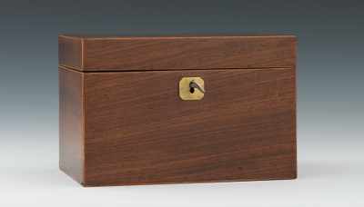 Appraisal: A British Mahogany Tea Box With two interior compartments with