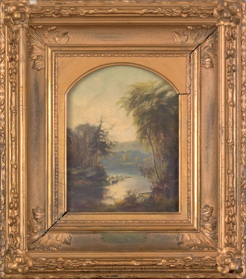 Appraisal: Jasper Francis Cropsey American - pair of oil on canvas