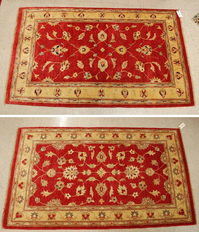 Appraisal: A PAIR OF HAND KNOTTED ORIENTAL AREA RUGS Pakistani-Persians matching