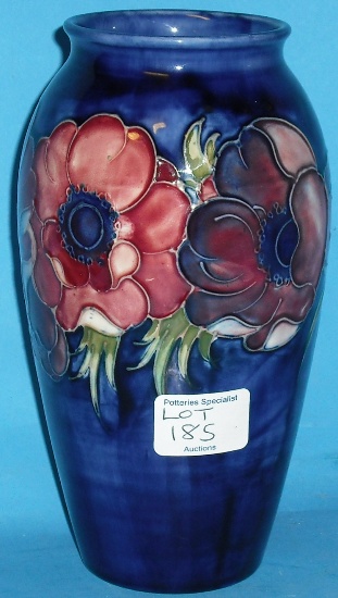 Appraisal: Moorcroft Vase decorated in the Anemone design on blue ground