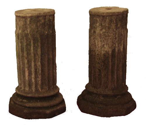 Appraisal: A pair of composite stone fluted columns cm high a