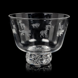 Appraisal: A Steuben Glass Bowl with Prunted Base th Century the