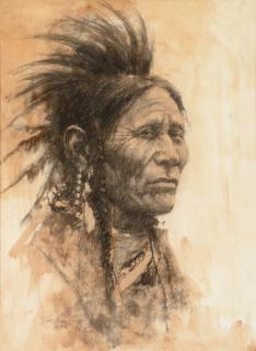 Appraisal: HOWARD TERPNING b The Old Warrior HOWARD TERPNING b The