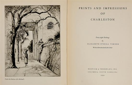 Appraisal: Book Verner prints and impressions of Charleston Verner Elizabeth O'Neill