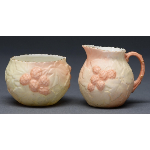 Appraisal: A Locke Co Worcester cream jug and sugar bowl c