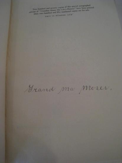 Appraisal: MOSES Grandma Anna Mary Robertson - Grandma Moses My Life's