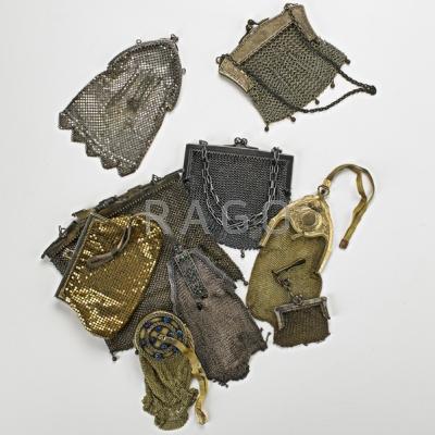 Appraisal: NINE MESH HANDBAGS - Includes gilt or jeweled metal gunmetal