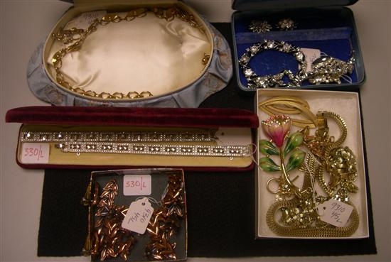 Appraisal: Van Dell and other signed costume jewelry including a three