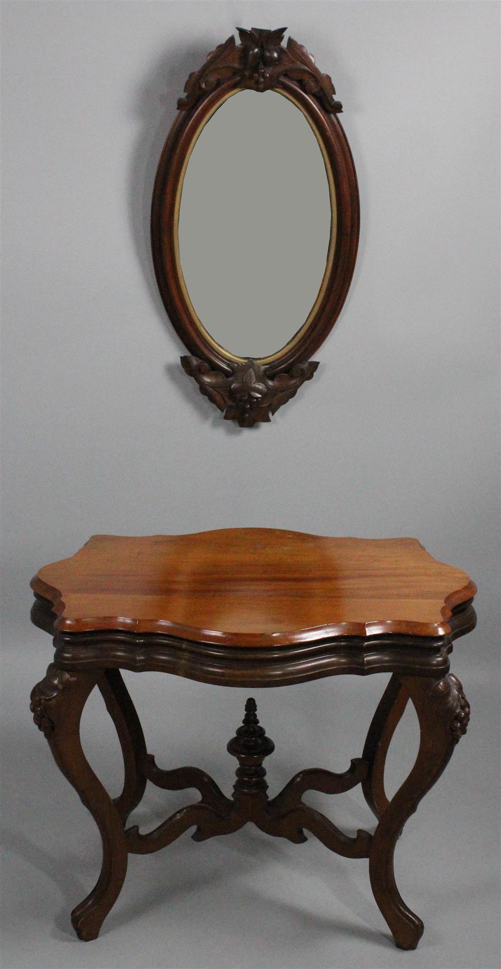 Appraisal: ROCOCO REVIVAL STYLE MAHOGANY CENTER TABLE TOGETHER WITH A ROCOCO